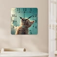 thumbnail image 4 of 12 Inch Wall Clock Battery Operated Square Clock for Office, Kitchen, Outdoor, Living Room,Cute Cat on Moon Blue Starry Galaxy Star Nebula Snow Mountain Simple, 4 of 4