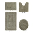 thumbnail image 2 of Better Trends Bathroom Rugs 4 Piece Set 100% Cotton Soft Seat Covers, Water Absorbent, Reversible, Machine Washable for Bathroom Decor Toilet Base Contour, Lid Cover Beige Lux Collection, 2 of 4