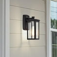 thumbnail image 4 of CHLOE Quill Transitional 1 Light Textured Black Outdoor Wall Sconce 11" Height, 4 of 11