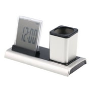 Pen Holder School Office Supplies Creative Colorful LCD Display Electronic Digital Desk Table Calendar Thermometer Alarm Clock