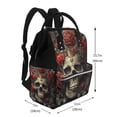 thumbnail image 2 of Kdxio Baby Diaper Backpack,Multi-Function Travel Backpack Nappy Bags,Nursing Bag, Fashion Mummy,Roomy Waterproof for Baby Care(Classical Rose Crown Skull), 2 of 5