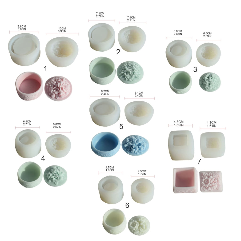 Yammee Rose Decorative Storage Box Container Molds Storage Box Silicone Mold for DIY Epoxy Resin Trinkets Holder Home Decor