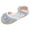 White, variant on MKHSQHDG Girls White Sandals Size 2 Girls Sandals Fashion New Patternw Cute Bright Diamond Decoration Versatile Flat Bottom Comfortable Hook Loop Princess Shoes 7-8 Years