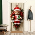 thumbnail image 6 of Cinvoph Christmas Door Cover Cute Animals Door Banner, Durable Winter Holiday Decoration for Front Porch, Indoor & Outdoor Reusable Xmas Door Hanging Cover Entry Decor 35"x71", 6 of 6