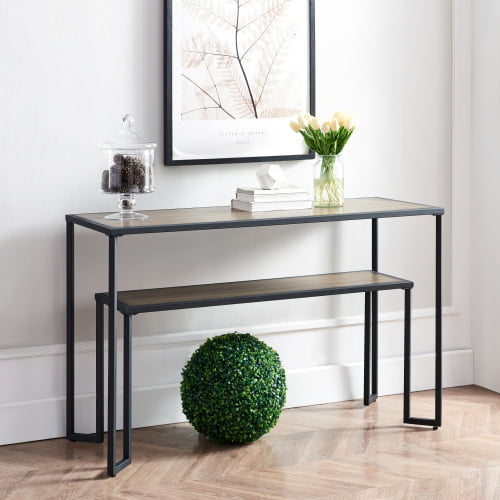 2-Tier Console Table Side End Table Coffee Table Entryway Hallway Furniture 