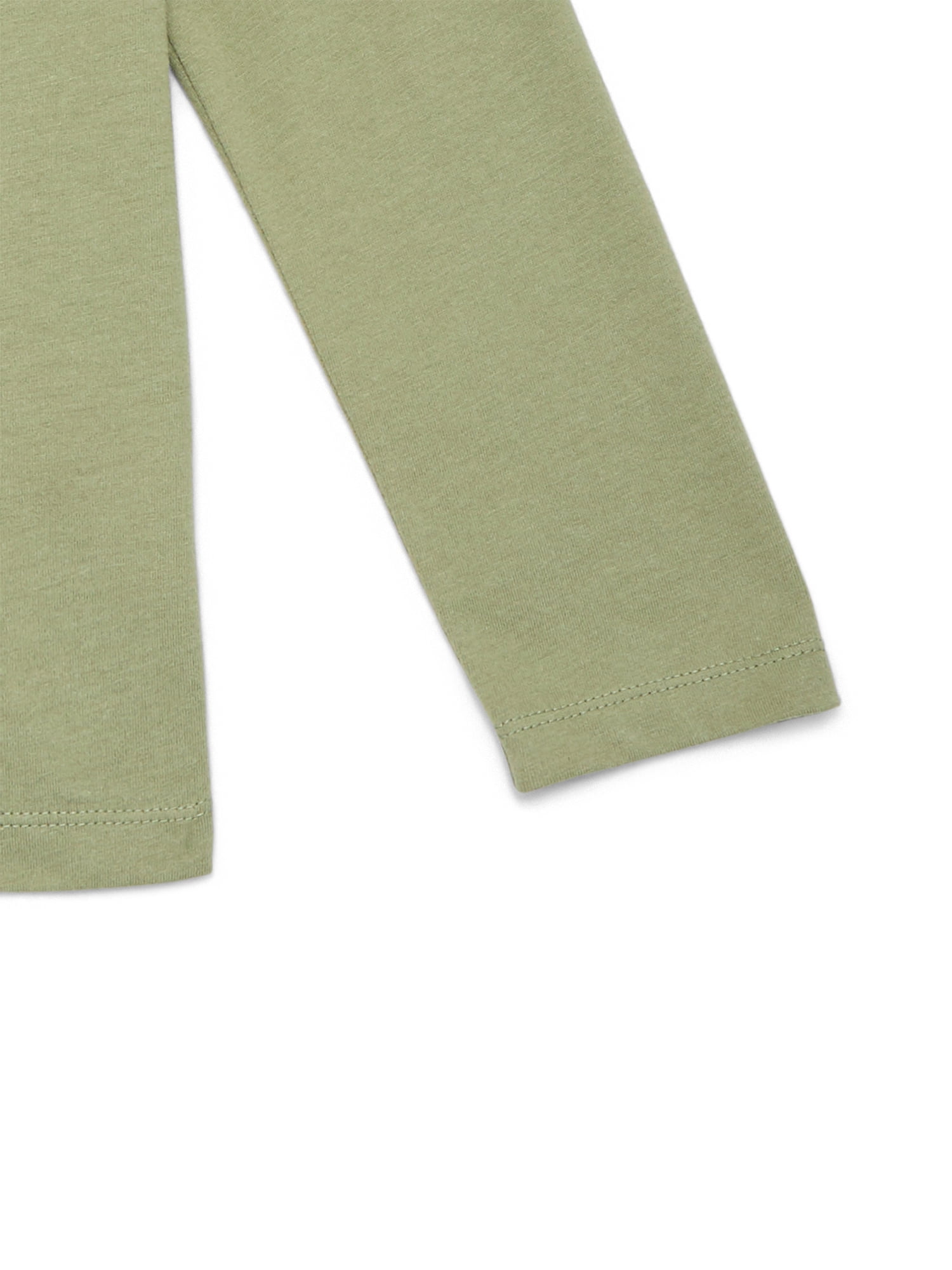 Wonder Nation Little Boys Colorblock Graphic Tee with Long Sleeves, Sizes 4-10