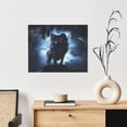 thumbnail image 6 of Kdxio Night Scene of Wolves Pattern Canvas Wall Art for Living Room Wall Decor for Bedroom Bathroom Modern Framed Canvas Art Prints Ready to Hang,Horizontal, 6 of 6