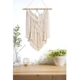 thumbnail image 3 of Bienvenido Macramé para colgar en la pared, elegante tapiz de madera flotante, decoración de pared tejida, habitación independiente, apartamento, dormitorio, regalos, decoración de balcón, 35 cm, 3 of 6
