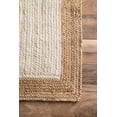 Gahilot International Natural Jute Rug Hand Braided Rectangle Area Rug