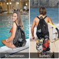 thumbnail image 3 of Drawstring Swim Gym Pool Backpack Separated Waterproof Dry Compartments Bag Dry And Wet Bag Swimming Equipment Mesh Bag, 3 of 4