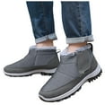 thumbnail image 5 of Rotm Waterproof Boots for Men Men Snow Boots Water Resistant Non-slip Winter Shoes with Fuzz Lined Warm High Top Boots for Men Grey,8.5, 5 of 6