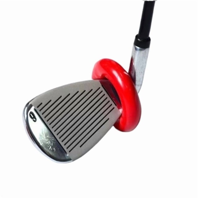LEEYNEER Sporting Goods Golf Swing Weight Ring (2-Pack) | Red Golf Club Swing Trainer Rings - Weighted Golf Donut Accessory Good for Golf Practice Training or Warm Up