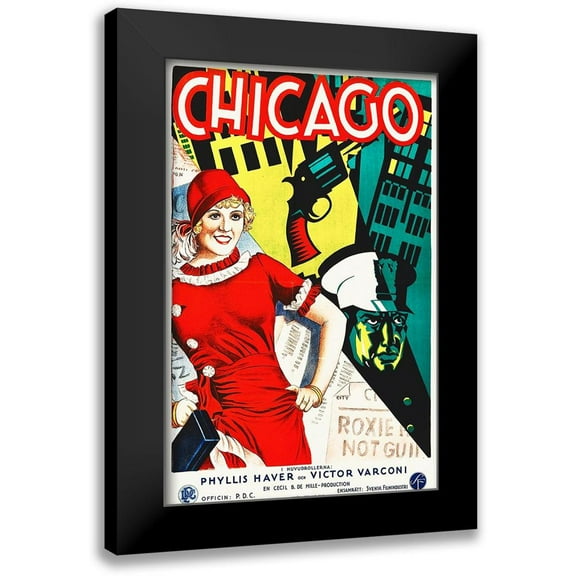 Hollywood Photo Archive 10x14 Black Modern Framed Museum Art Print Titled - Chicago