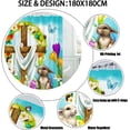 thumbnail image 3 of 72" x 72" Easter Shower Curtain He is Risen The Cross On Spring Easter Bathroom Set Easter Cute Bunny Home Bath Bathtub Decor Durable Fabric Machine Washable with 12 Hooks, 3 of 5