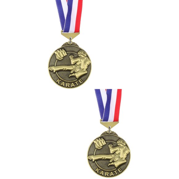 HLONK 2 Pack Reusable Medal Karate Universal Metal Zinc Alloy