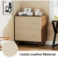 thumbnail image 7 of Tribesigns File Cabinet with Saddle Leather Drawers, 2-Drawer File Cabinet for A4/Letter Size/Legal Size Files, 7 of 7