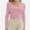 Pink, variant on Womens Long Sleeve Scoop Neck Ribbed Knit Fitted Casual Tops Tee Slim Basic Shirts