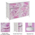 thumbnail image 4 of Sorbus Dresser with 6 Drawers - Furniture Storage Chest Tower Unit for Bedroom, Hallway, Closet, Office Organization - Steel Frame, Wood Top, Tie-dye Fabric Bins (6-Drawer, Pink), 4 of 7
