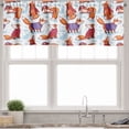thumbnail image 3 of Ambesonne Fox Valance & Curtain, Animals in Winter Sweaters, 55"x36", Multicolor, 3 of 6
