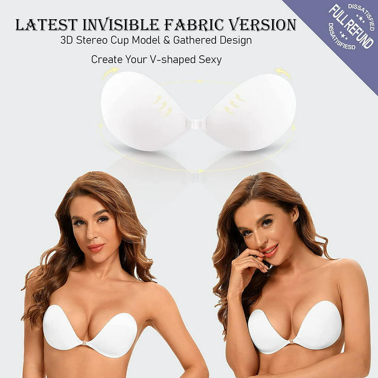 lalaWing Adhesive Bra Strapless Sticky Bra Invisible Push up Bra Strapless Silicone  Backless Covering Nipple Bra for Women, Nude+black, 34B : :  Clothing, Shoes & Accessories