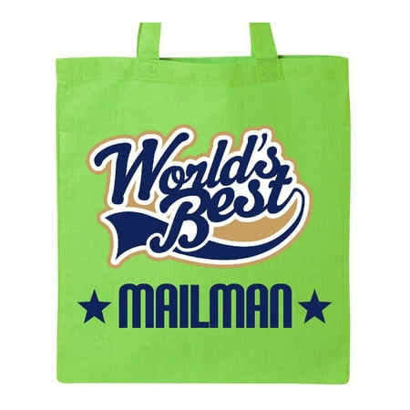 World's Best Mailman Tote Bag Lime Green One Size (Best Limo In The World)
