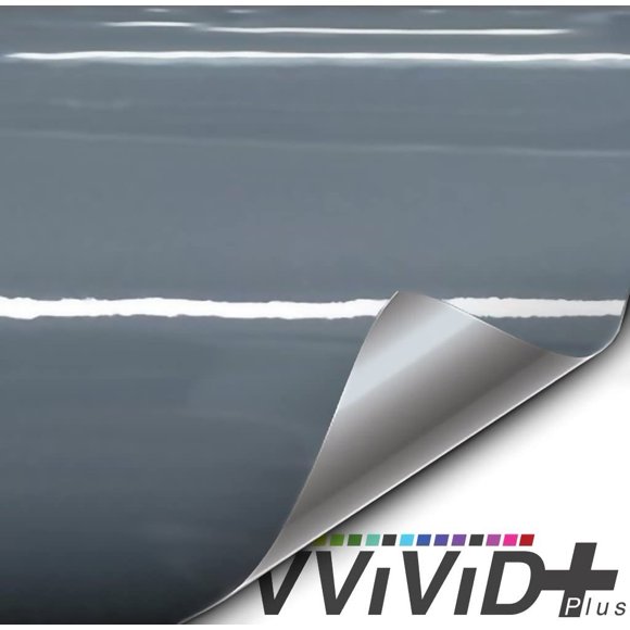 VVIVID XPO Gris Ardoise Grigio Film Vinyle Brillant pour Voiture 1 Pieds x 5 Pieds Rouleau DIY Facile à Installer Décalcomanie Sans Maille