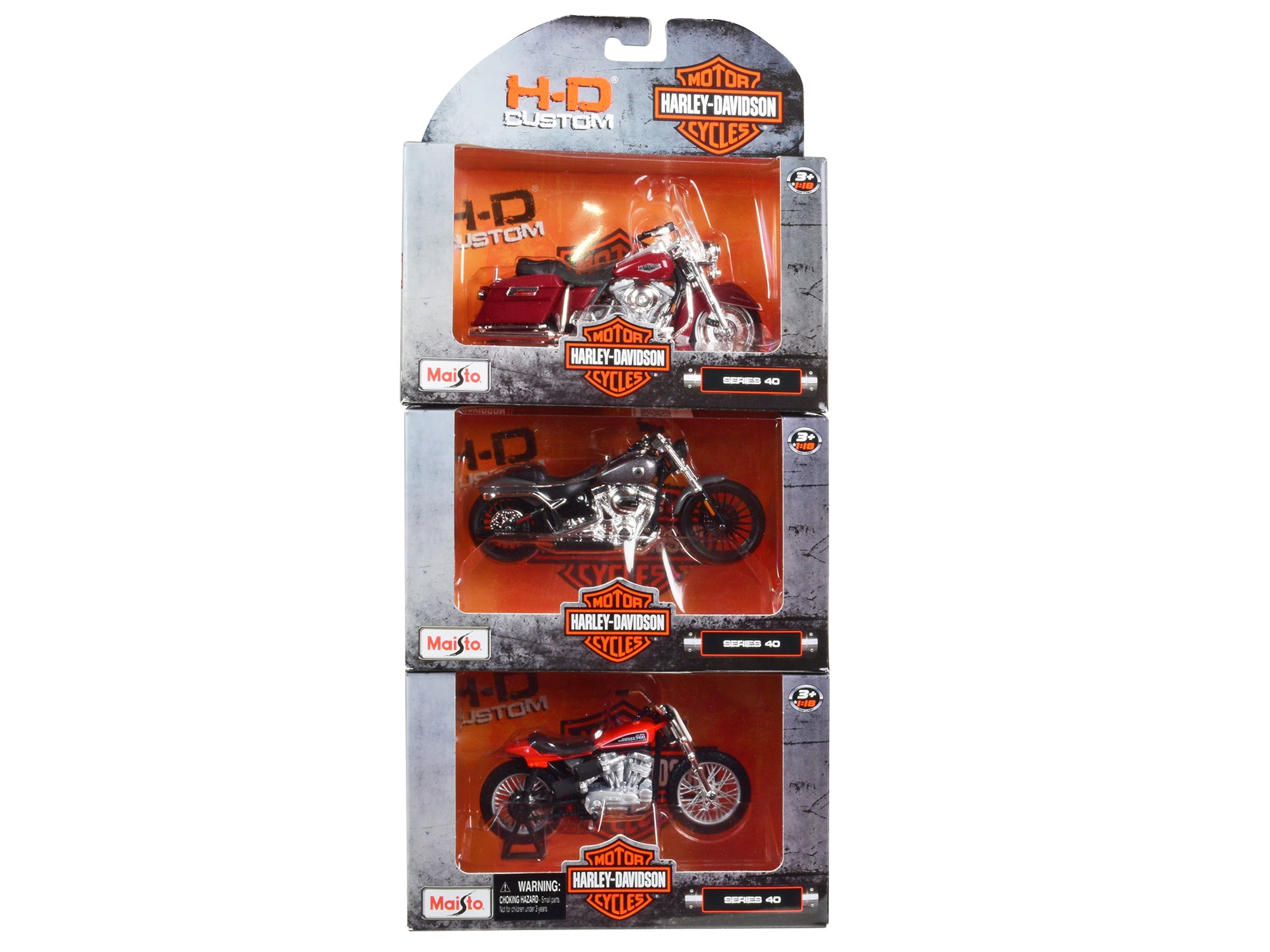 Harley Davidson Miniature Motorcycles lot of 6 - Miniature Dollhouse 1:18  scale