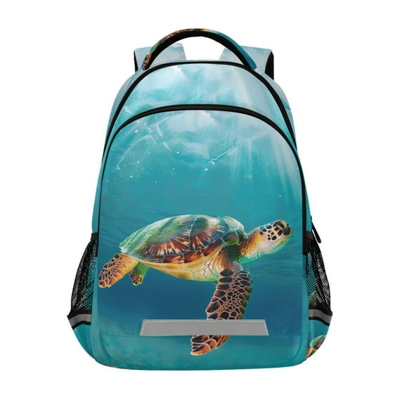 ALAZA Turtle under Sea Backpack Elementary School Bag Bookbag Travel Rucksack