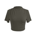 thumbnail image 6 of Levmjia Womens Tops Short Sleeve Round Neck Blouse Casual Lightweight Soft Comfortable Summer Shirt Elegant Solid Color Pullover, 6 of 6