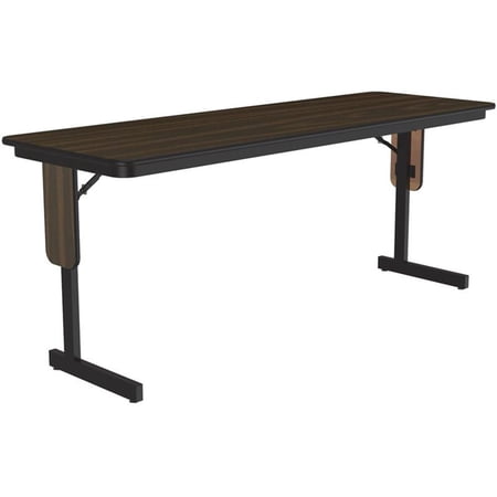 Correll 3/4" High Pressure Folding Seminar Table with Panel Leg in Walnut