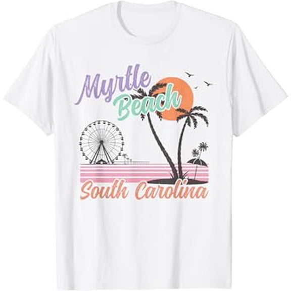Vintage Myrtle Beach South Carolina Womens Souvenir T-Shirt