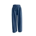 thumbnail image 5 of Wide Leg Pants for Women Summer Elastic High Waist Loose Casual Lightweight Flowy Palazzo Pants Beach Trousers, 5 of 6