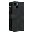 thumbnail image 4 of Allytech Flip Wallet Case for iPhone 15, Vintage PU Leather Folio Stand Shockproof Zipper Pocket 9 Cards Slots Protective Wallet Case Cover for Apple iPhone 15 6.1" - Black, 4 of 13