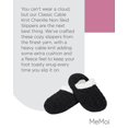 thumbnail image 7 of MeMoi Women's Classic Cable Knit Chenille Non-Skid Slipper - Womens - Female (S-M, Black), 7 of 7