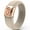 Beige & Rose Gold, variant on Silicone Wedding Rings for Women by Rinfit - Metal Infinity - Black with Silver Icon - Designed Silicon Rubber Wedding Bands. Comfortable & Durable Wedding Band Replacement - Size 7