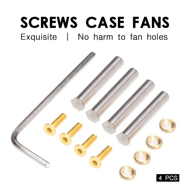 Exquisite Screw For 80mm 90mm 120mm 140mm Computer PC Gamer 25mm Thickness Case Cooling RGB Fan Diy Accessories 16 PCS