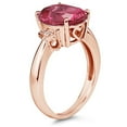 thumbnail image 2 of SZUL Women's 4 1/2 Carat Pink Topaz & Diamond Ring in 14K Rose Gold, 2 of 3