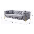 thumbnail image 6 of ACME Jelanea Sofa with 2 Pillows in Gray and Gold, 6 of 6