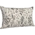 thumbnail image 4 of Spring Pillow Covers 12x20 Inch Set of 2,Black Gray Wild Flower Plant Throw Pillows Case,Seasonal Floral Outdoor Decorative Linen Farmhouse Decor Cushion Covers for Home Sofa Bed Couch, 4 of 6
