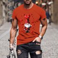 thumbnail image 2 of Jinhomg Valentine's Day Tee Shirts for Men Funny Gnome Love Heart Print Holiday Tops Big and Tall Comfy Short Sleeve Crew Neck Gym T-Shirts Orange M, 2 of 6