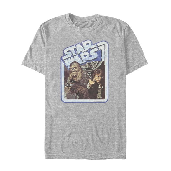 Men's Star Wars Chewbacca and Han Solo Aim T-Shirt - Athletic Heather - 3X Large