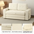 thumbnail image 4 of WENTUM Pull Out Loveseat Boneless Couch,Sleeper Sofa, Folding Couch Bed with Pillow for Living Room Bedroom, Beige, 4 of 8