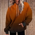 thumbnail image 7 of YUGYXL Plus Size Loose Hoodie for Women Gradient Color Drop Shoulders Sweatshirt Drawstring Comfy Long Sleeve Hoodies Red XXXXL, 7 of 7