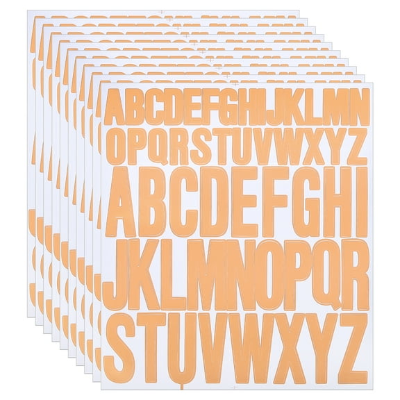 Uxcell 10 Sheets Letter Stickers, Self-Adhesive Alphabet Stickers for Bulletin Board Letters Kit Mailbox Numbers Labels DIY Crafts Art Making, Pink