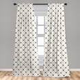 thumbnail image 5 of Ambesonne Cat Curtains, Checkered with Paw Prints, Pair of 28"x95", Cream Black, 5 of 5