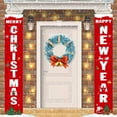 thumbnail image 4 of 1 Par Christmas Banner Letter Print Fine Workmanship Polyester Front Door  Ornaments for Holidays, 4 of 9