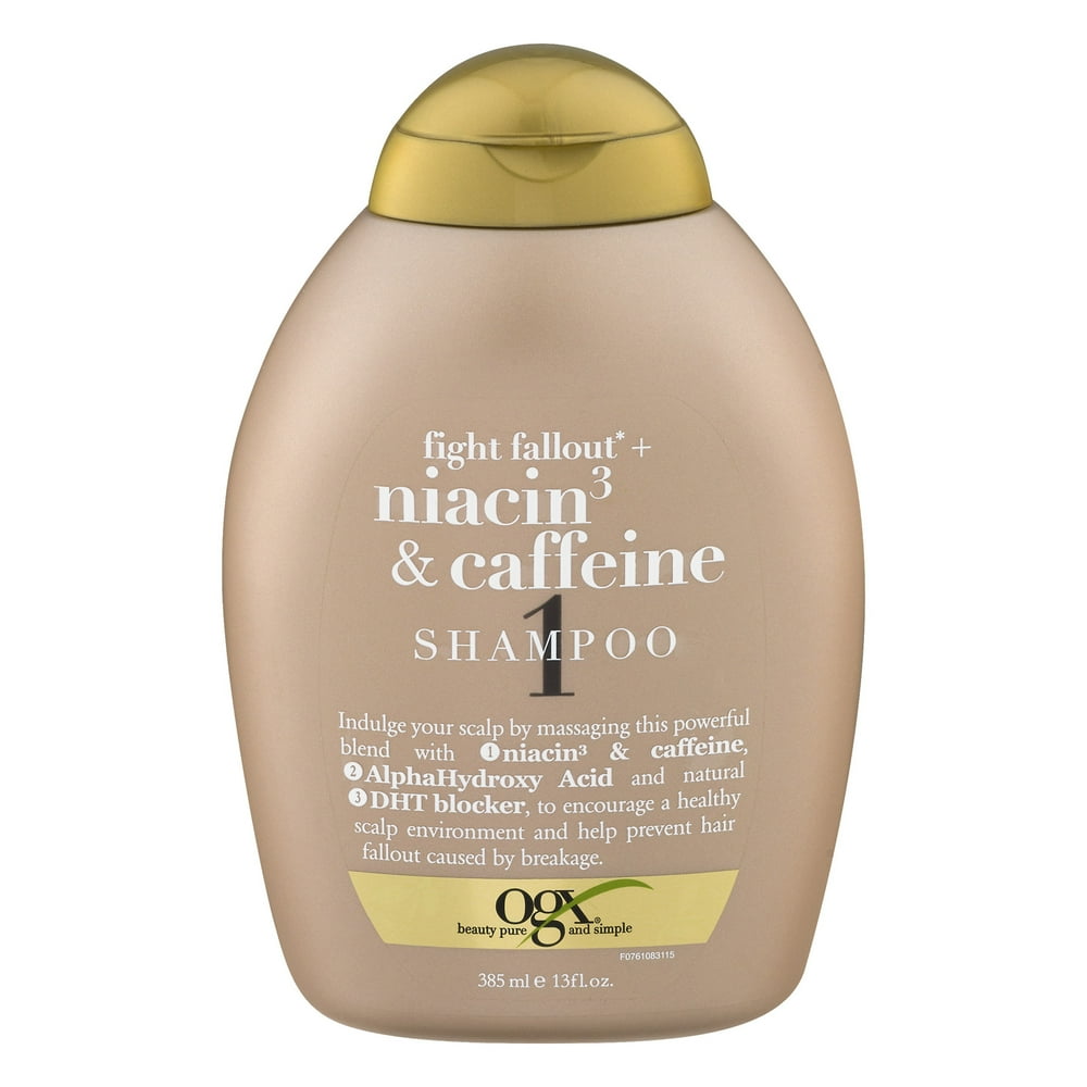 Organix Fight Fallout Plus Shampoo, Niacin & Caffeine, 13 Fluid Ounce