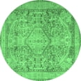 thumbnail image 1 of Ahgly Company Indoor Round Persian Emerald Green Traditional Area Rugs, 5' Round, 1 of 4