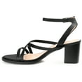 thumbnail image 3 of Journee Womens Anikah Buckle Ankle Strap Stacked Heel Dress Sandals, 3 of 10