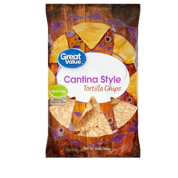 Great Value Thin & Crispy Cantina Style Tortilla Chips, 13 oz